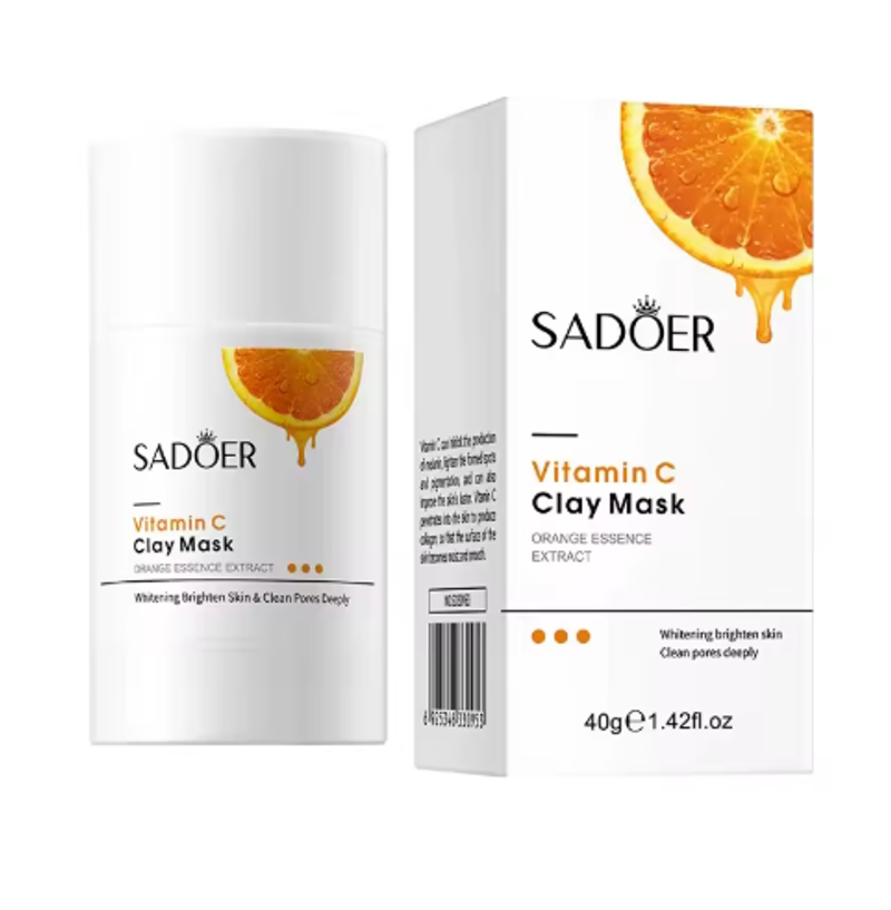 Máscara facial de argila com vitamina C SADOER