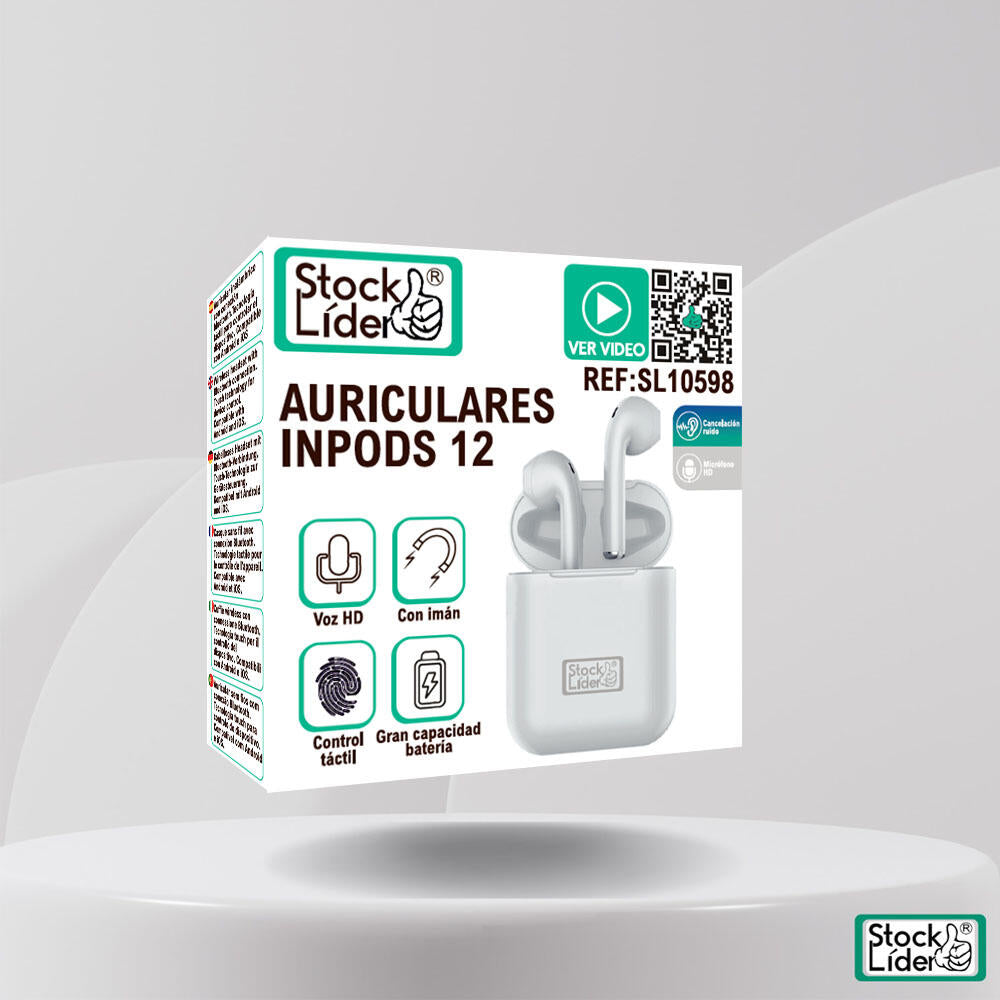 Auriculares Inalámbricos InPods 12 – Sonido Premium y Estilo Moderno