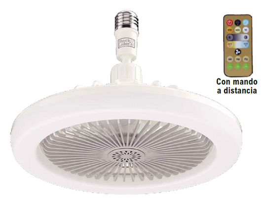 Lámpara LED con Ventilador 2 en 1 – Luz Perfecta y Aire Fresco al Instante