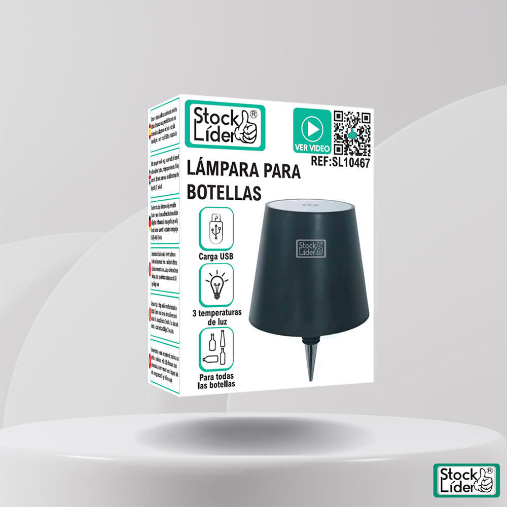 Lámpara Tapón para Botellas Recargable USB