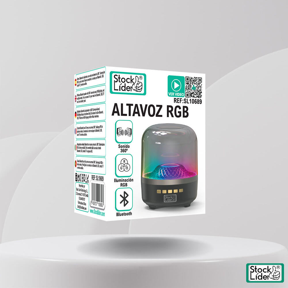 Altavoz Bluetooth RGB 360° – Sonido Potente y Luces que Marcan el Ritmo