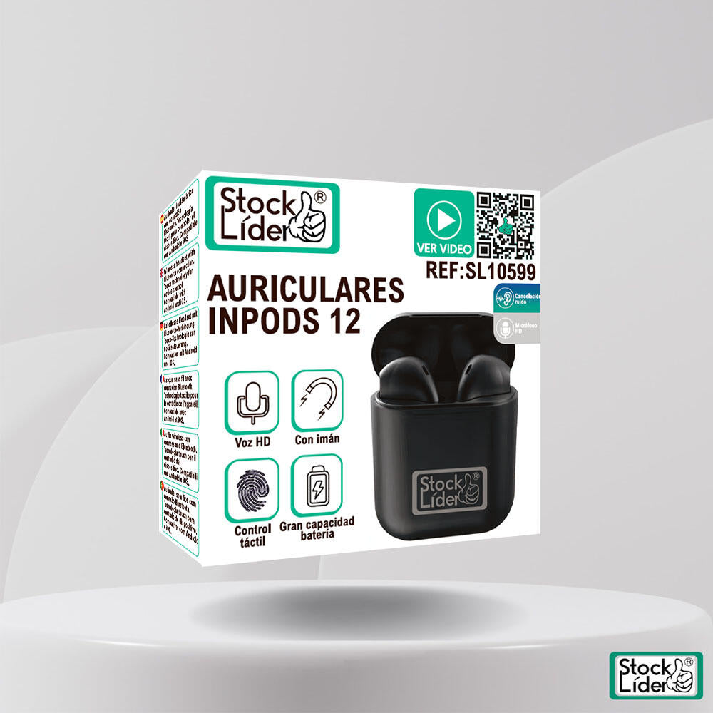InPods 12 – Conexión Rápida, Sonido Potente y Gran Comodidad