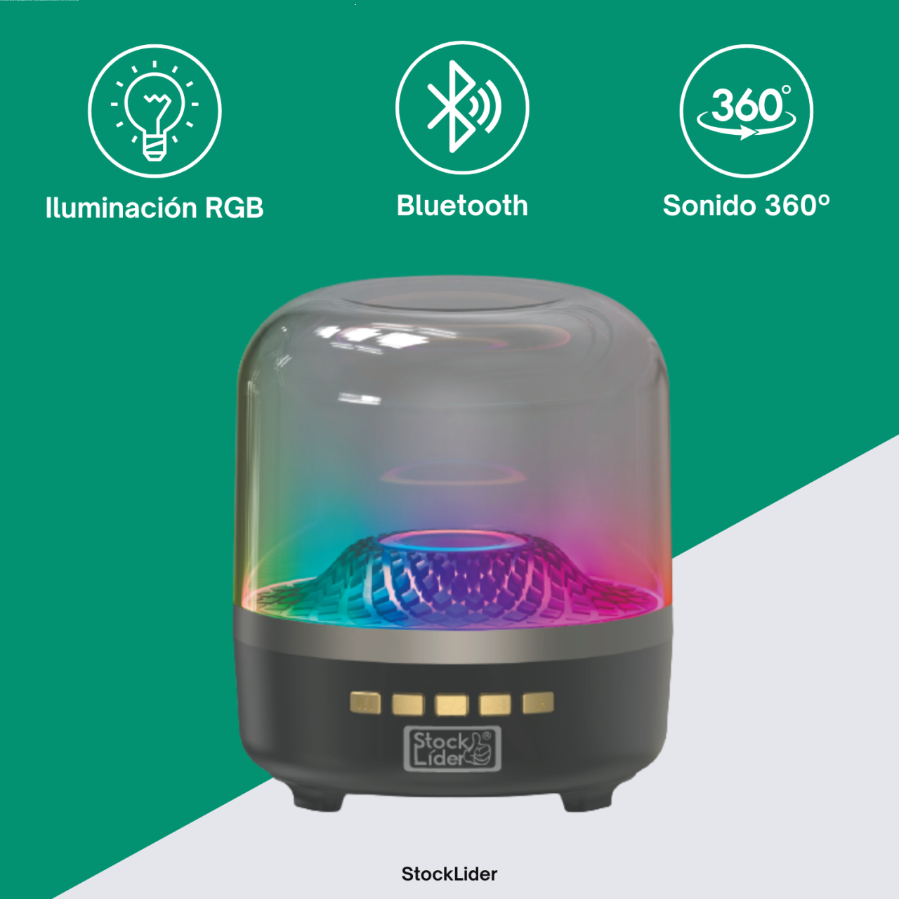 Altavoz Bluetooth RGB 360° – Sonido Potente y Luces que Marcan el Ritmo