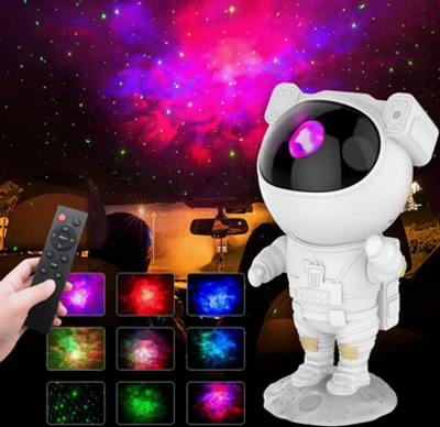 Proyector de Galaxias Astronauta 360° – Luz Nocturna LED con Efecto Cósmico