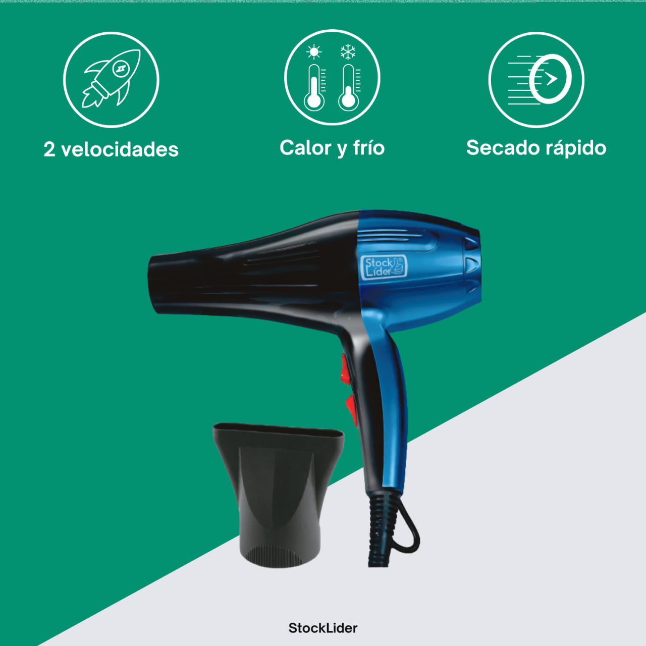 Secador de Cabelo Profissional – Rápido, Potente e Leve para Todos os Tipos de Cabelo
