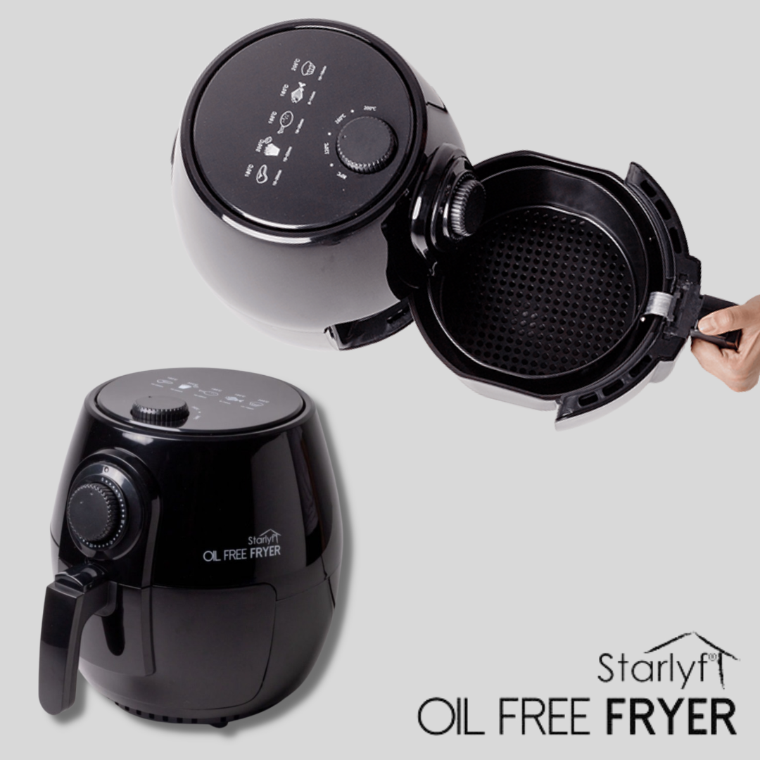 Starlyf Oil Free Fryer – Freidora de Aire sin Aceite 2,3L | Cocina Saludable, Rápida y Crujien