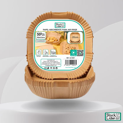 Papel cuadrado freidora aire