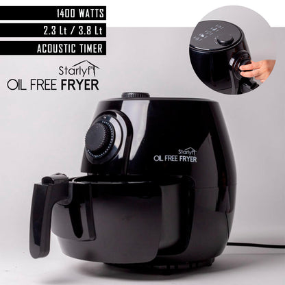 Starlyf Oil Free Fryer – Freidora de Aire sin Aceite 2,3L | Cocina Saludable, Rápida y Crujien
