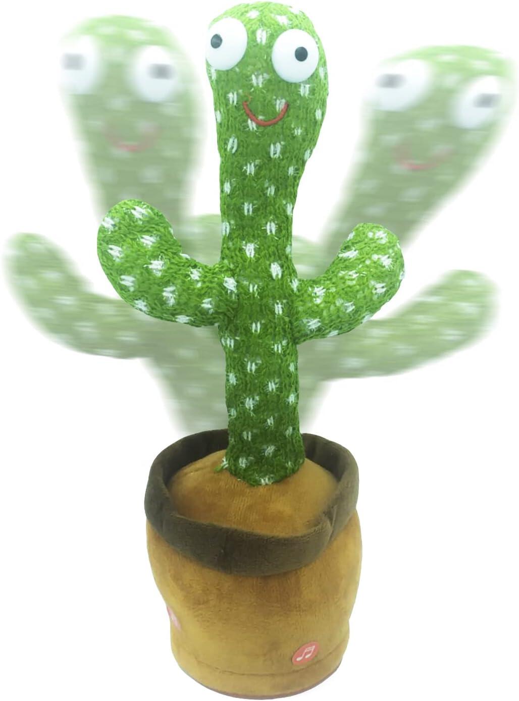 Cactus Bailarín para Niños con Música y Grabación – Juguete Interactivo 360° con Luces