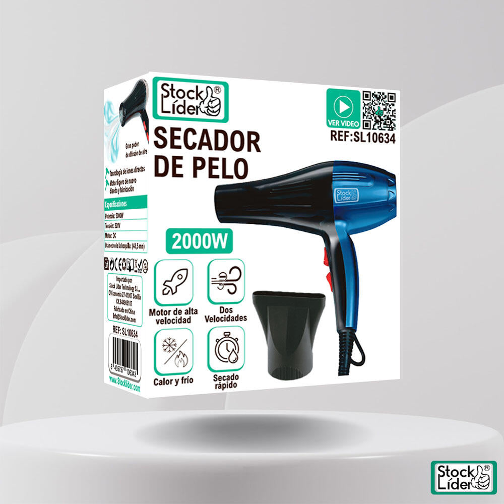 Secador de Cabelo Profissional – Rápido, Potente e Leve para Todos os Tipos de Cabelo