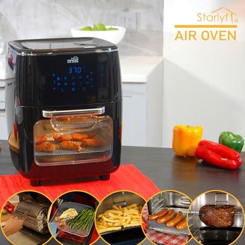 Freidora de Aire 3 en 1 Starlyf Air Oven 12L con Horno Rotisserie y Deshidratador – Tecnología Air Cycling, Pantalla LED Táctil