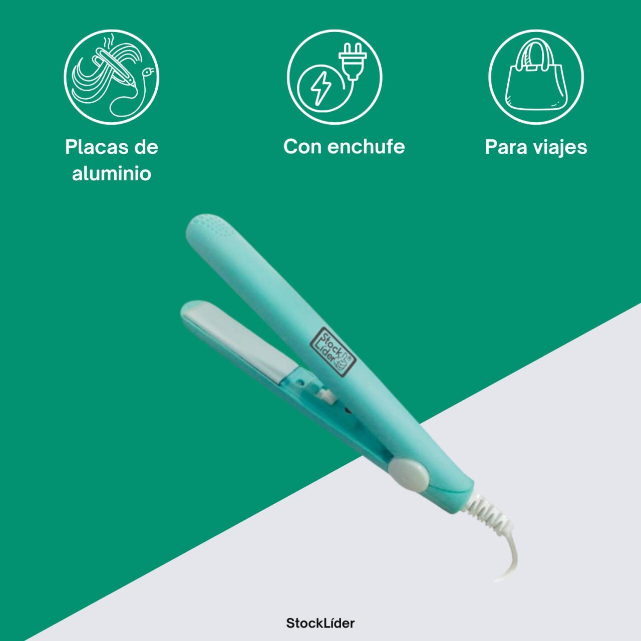 Mini Plancha de Pelo Portátil — Alisa y Moldea al Instante