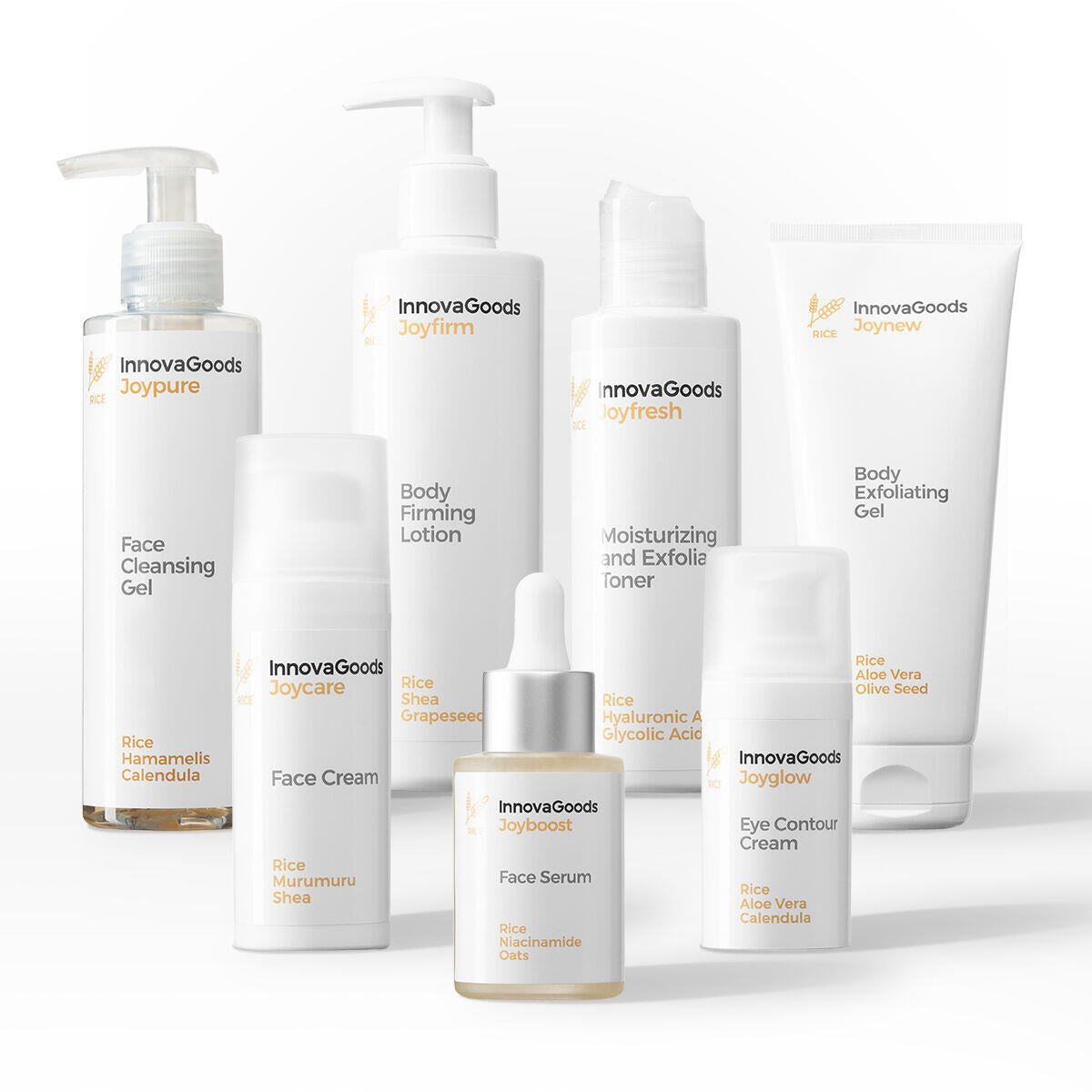 Pack de Rutina Facial y Corporal Rice InnovaGoods