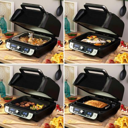Freidora de Aire con Grill InnovaGoods Fryinn 12-in-1 6000 Negro Acero 3400 W 6 L