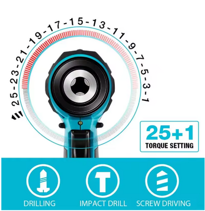 Taladro de Impacto Inalámbrico 48 V – Potencia y Precisión Profesional