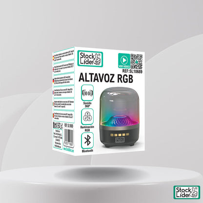 Altavoz Bluetooth RGB 360° – Sonido Potente y Luces que Marcan el Ritmo