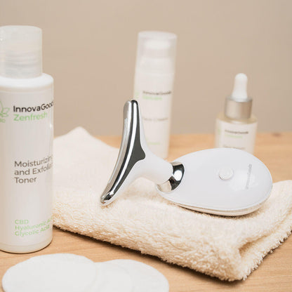 Masajeador Facial Eléctrico Reafirmante para Cara y Cuello con LED, EMS y Calor Selora InnovaGoods