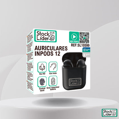 InPods 12 – Conexión Rápida, Sonido Potente y Gran Comodidad